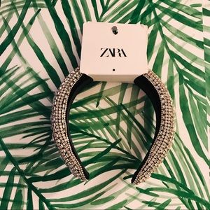 Zara Bejeweled Quilted Headband